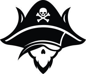 pirate hat logo silhouette