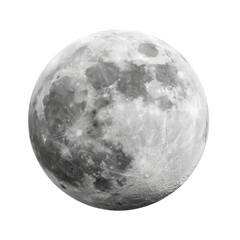 Naklejka premium High-Resolution Close-Up of the Full Moon Capturing Lunar Surface Details and Craters in Clear Night Sky