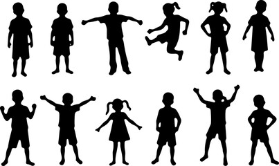  Children in Various Poses  People Sitting and Talking in Chairs vector bundle