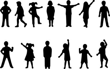 Fototapeta premium Children in Various Poses People Sitting and Talking in Chairs vector bundle