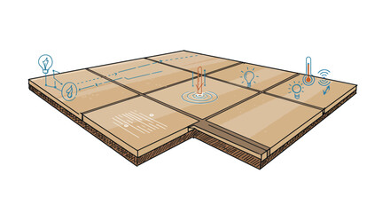 Innovative smart floor with embedded technology and sensors