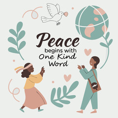 Obraz premium VECTOR ART ILLUSTRATION FOR INTERNATIONAL DAY OF 