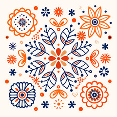 Floral pattern flower design botanical art nature illustration ornament decorative element graphic design vector art vector illustration