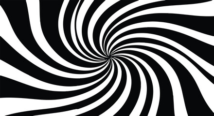 Obraz premium Abstract Black and White Swirling Vortex Background Design Element