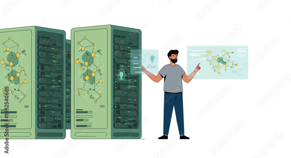 Poster tech specialist managing ai in a data center environment