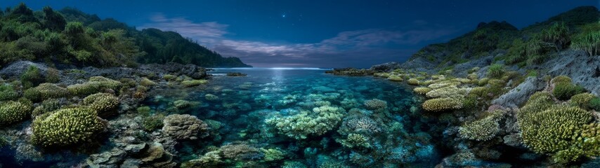 Fototapeta premium Ocean adventure 360° coral night views