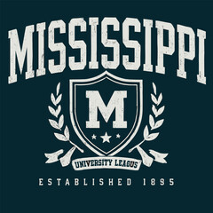 Mississippi University League Athletic Dept. Vintage Style