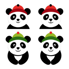 Obraz premium Panda with hat