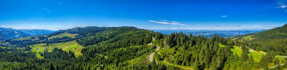 Blick ins Gantrischgebiet, Gurnigel, Kanton Bern, Schweiz, Luftaufnahme, August 2025