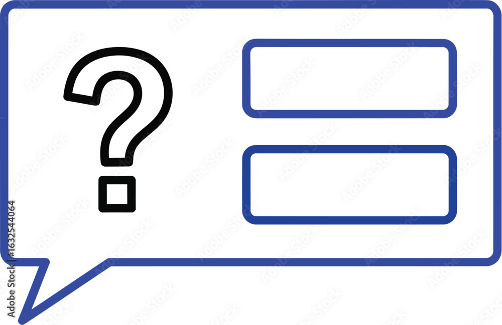 Poster vector art of question mark in speech bubble is a visual representation of inquiry, seeking informat