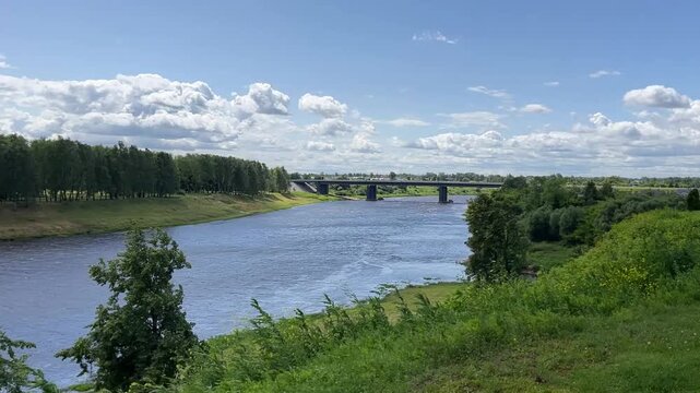 in the city of Polotsk, on the embankment of the Western Dvina River, Belarus
