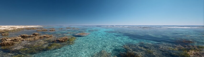 Obraz premium Ocean panorama coral reef hdr 360 view