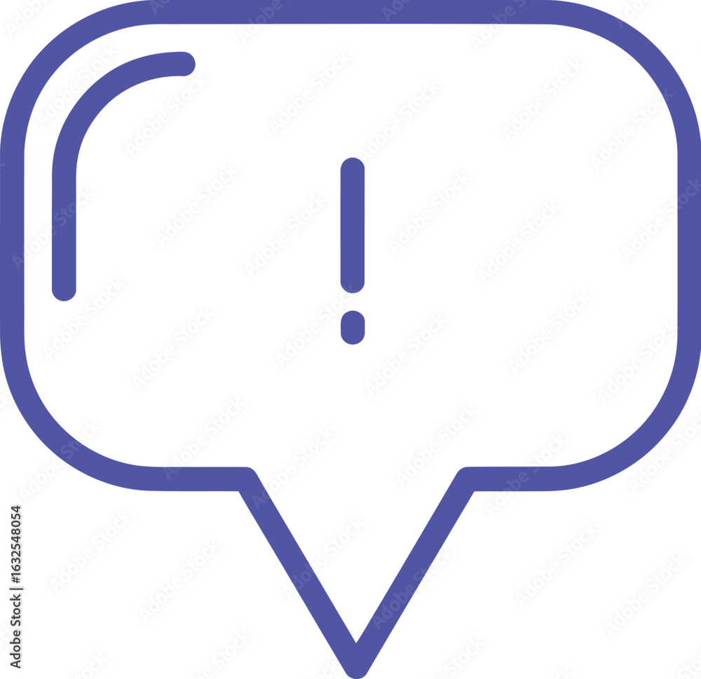 Aufkleber vector art of alert bubble with exclamation mark for attention and warning to indicate danger, error