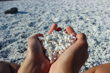 Popcorn Rocks on Playa del Mejillón, Fuerteventura