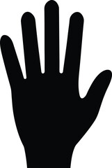 Fototapeta premium black silhouette a open hands icon on white backgr.eps