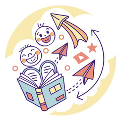 VECTOR ART ILLUSTRAION FOR " SCHOOL LOGO " GRAPHIC DESIGN WITH DIFFERENT CONCEPTS AND IDEAS.