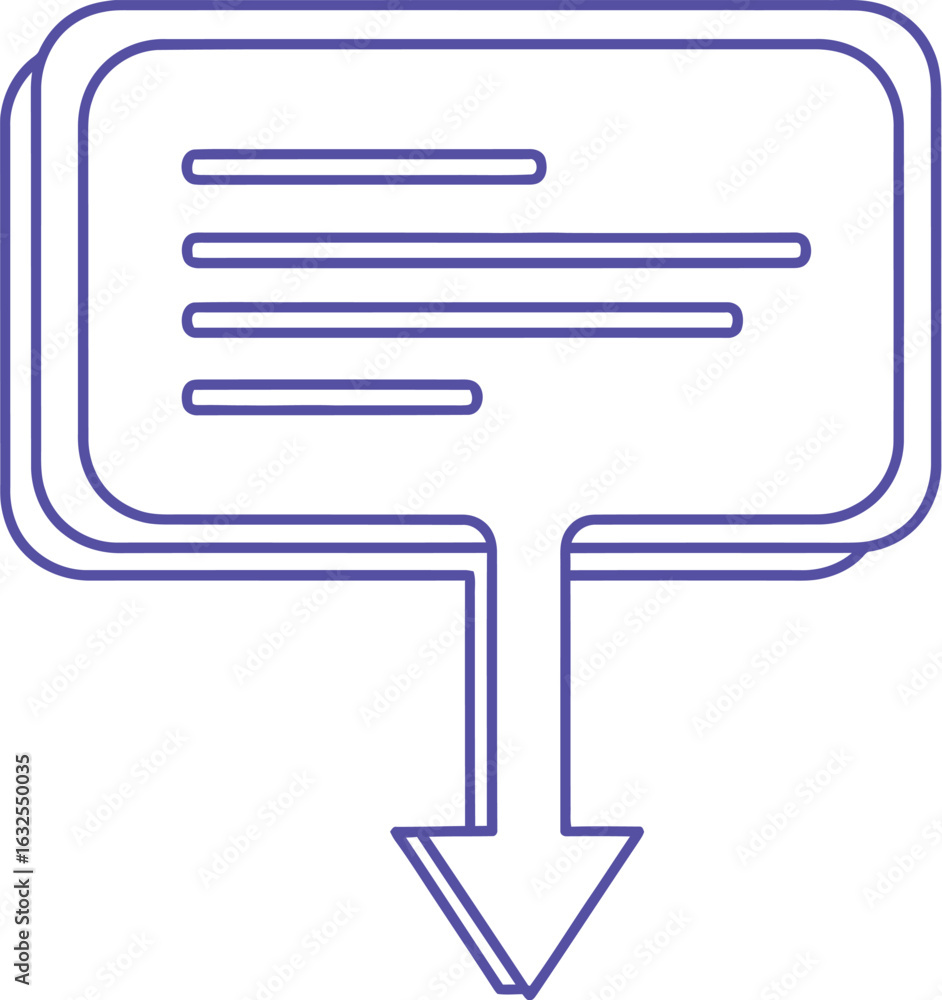 Fototapete vector art of speech bubble icon with arrow pointer, , representing communication, message, and info