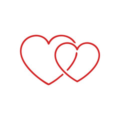 (Intertwined Hearts Icon. The image represents deep affection, partnership, and shared emotion. It evokes feelings of harmony and devotion, perfect for themes of passion or commitment.)