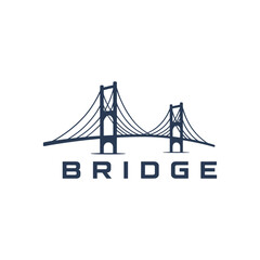 Modern and minimalist vector and abstract logo Unique bridge logo