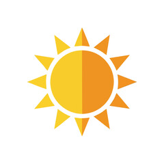 (Warm Golden Sun Icon on Black. A minimalist yellow celestial body with radiant rays, symbolizing light, energy, and a positive outlook. This cheerful emblem conveys hope and joy.)