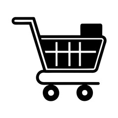 Online Shopping Cart Icon Representing Commerce and E-commerce Transactions