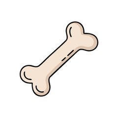 (Delightful Dog Bone Drawing. Simple stylized canine treat on a dark background, ideal for pet themes. Represents health, loyalty, and rewards.)