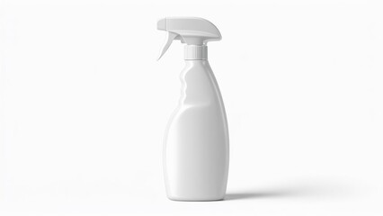White plastic spray bottle mockup