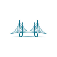 Modern and minimalist vector and abstract logo Unique bridge logo