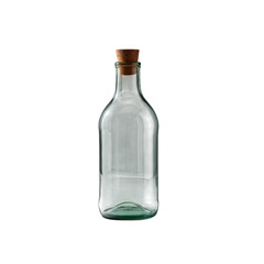Elegant glass bottle with cork stopper ideal for kitchen or decorative use in modern home