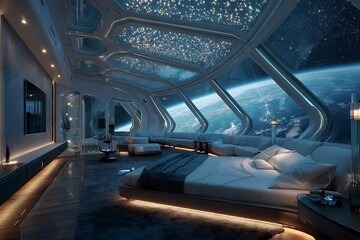 Luxury Orbital Suite with Earth View and Star Ceiling