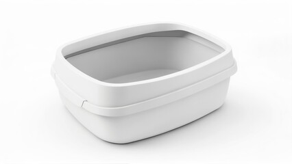 White rectangular litter box