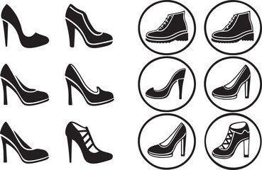 Black high heel shoes and boots fashion