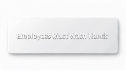 White rectangular sign with text