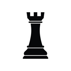 Black chess rook icon
