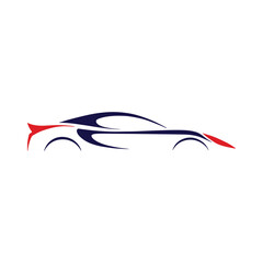 Modern and minimalist vector and abstract logo Unique car logo