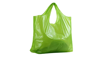 Eco-friendly reusable plastic bag background isolated on a Transparent background, PNG file.