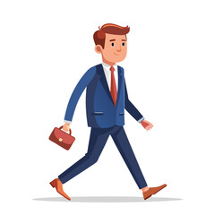 Confident Corporate Boss Walking with Purpose in Modern Business Attire – Leadership, Motivation, Success, and Office Professionalism Concept
