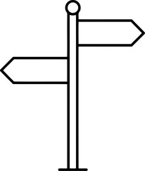 Obraz premium Directional signpost icon decision making choose path