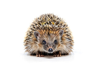 Obraz premium Hedgehog explores a bright, clean surface in a cozy indoor setting during daytime