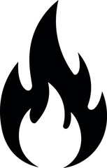Black fire icon silhouette