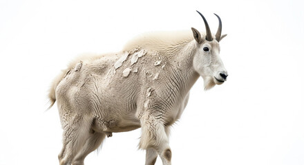 young goat isolated on white background