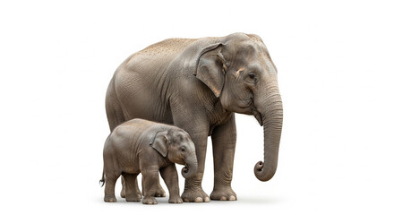 baby elephant isolated on white