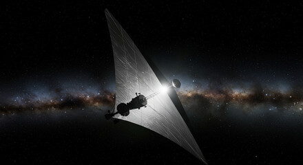 Windsurfing silhouette at night