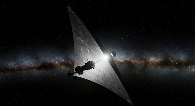 Windsurfing silhouette at night - Powered by Adobe