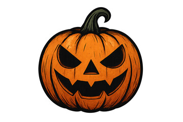 Halloween pumpkin, isolated against a transparent background