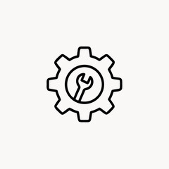 Gear wrench settings icon tool