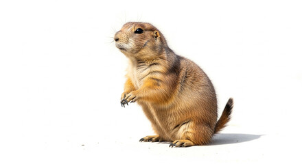 Fototapeta premium prairie dog on a white background