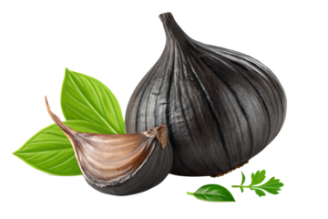 black garlic clove On AI generated by PNG