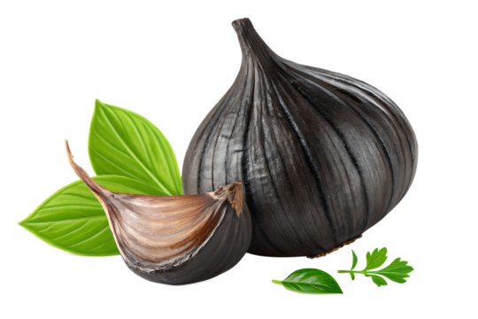 black garlic clove On AI generated by PNG