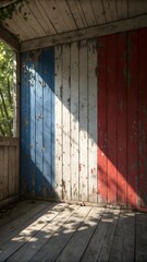 Weathered French Flag Painted Wooden Wall Texture weathered wood